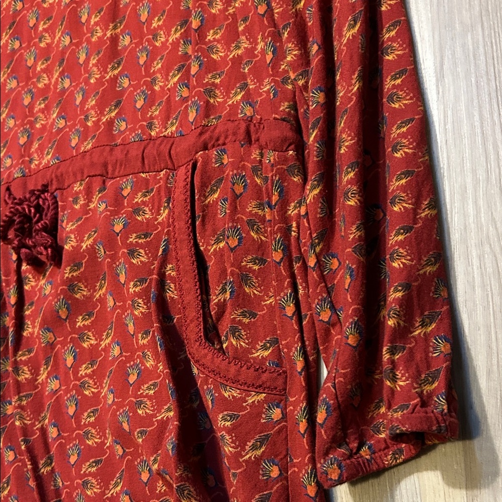 Mountain Khakis Red Floral Long Sleeve Dress - Picture 4 of 7
